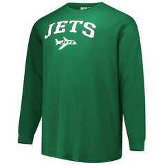 New York Jets Big & Tall Throwback Thermal Long Sleeve T-Shirt - Kelly Green T-shirts