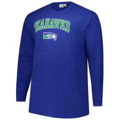 Seattle Seahawks Big & Tall Throwback Thermal Long Sleeve T-Shirt - Royal T-shirts