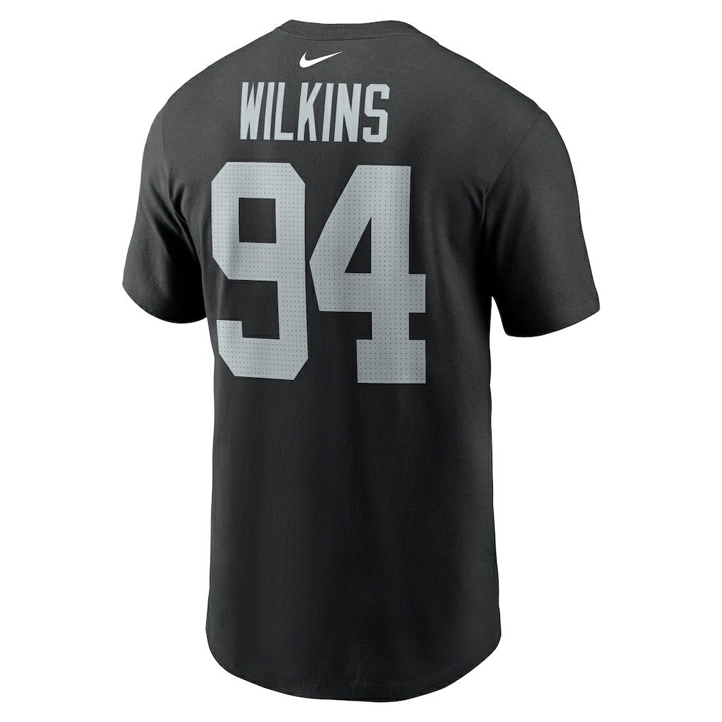 Christian Wilkins Las Vegas Raiders Player Name & Number T-Shirt - Black T-shirts