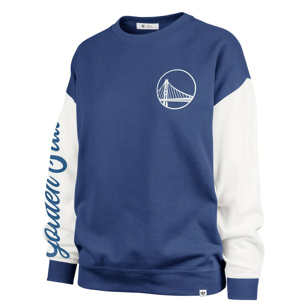 Golden State Warriors '47 Women's Plus Size Oversized Rise Andie Pullover Sweatshirt Royal - 47 brand
