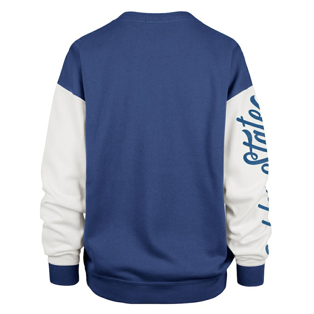 Golden State Warriors '47 Women's Plus Size Oversized Rise Andie Pullover Sweatshirt Royal - 47 brand