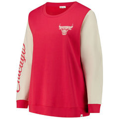 Chicago Bulls '47 Women's Plus Size Oversized Rise Andie Pullover Sweatshirt Red - 47 brand