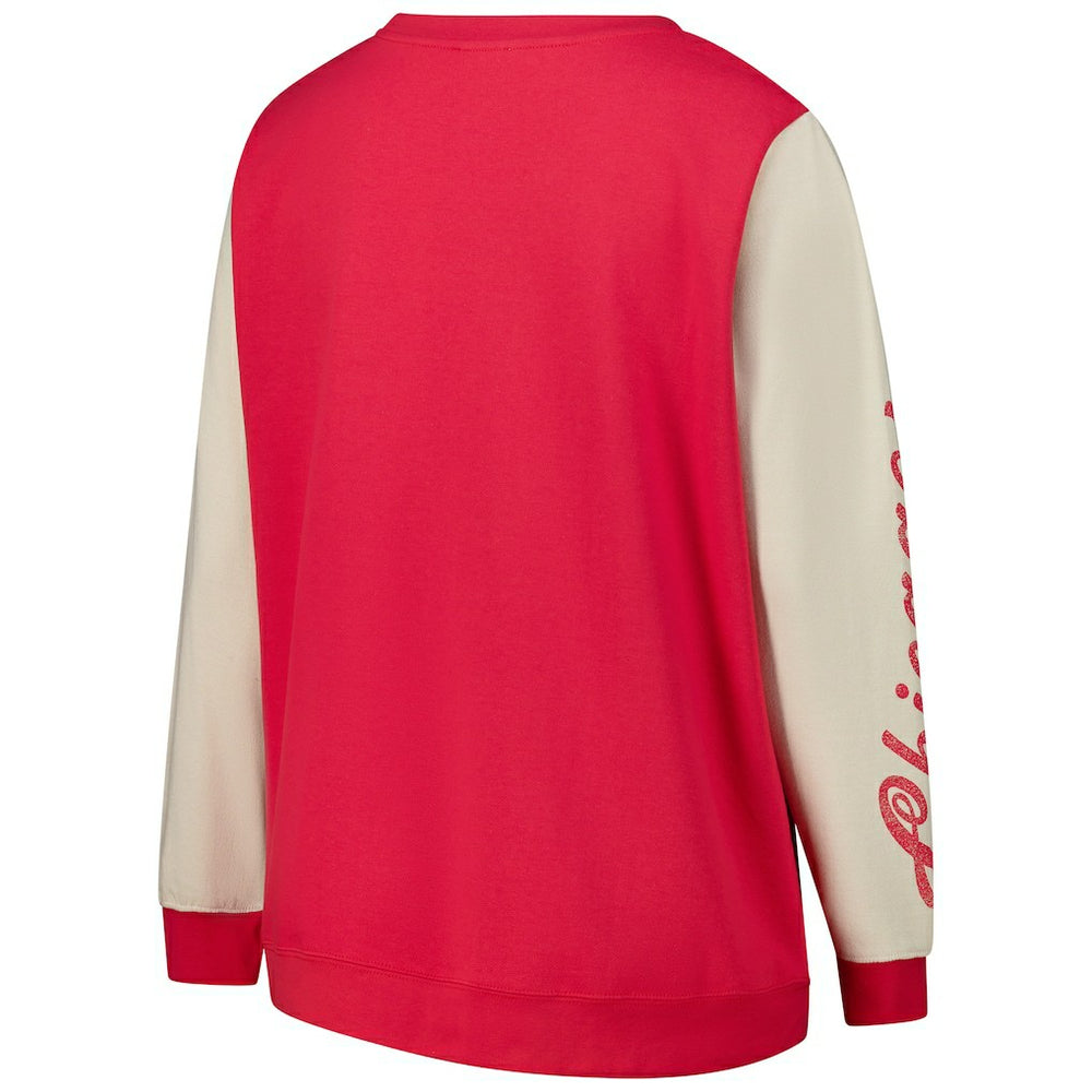 Chicago Bulls '47 Women's Plus Size Oversized Rise Andie Pullover Sweatshirt Red - 47 brand