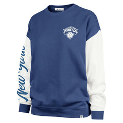 New York Knicks '47 Women's Plus Size Oversized Rise Andie Pullover Sweatshirt Blue - 47 brand