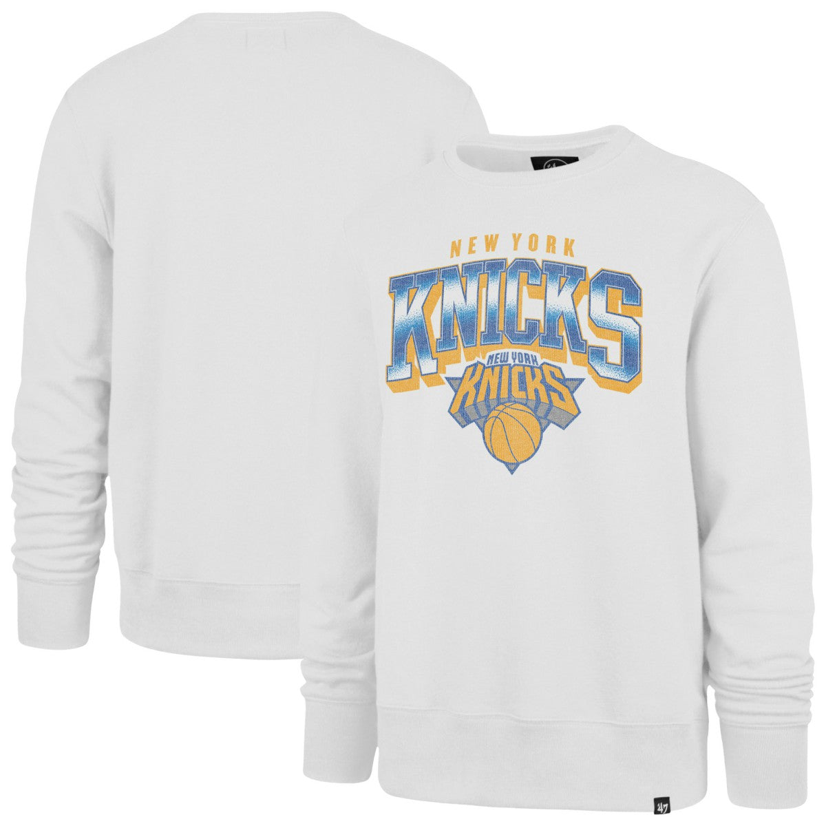 New York Knicks '47 Big & Tall Spotlight Headline Pullover Sweatshirt Cream - 47 brand