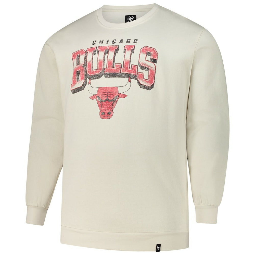 Chicago Bulls '47 Big & Tall Spotlight Headline Pullover Sweatshirt Cream - 47 brand outlet