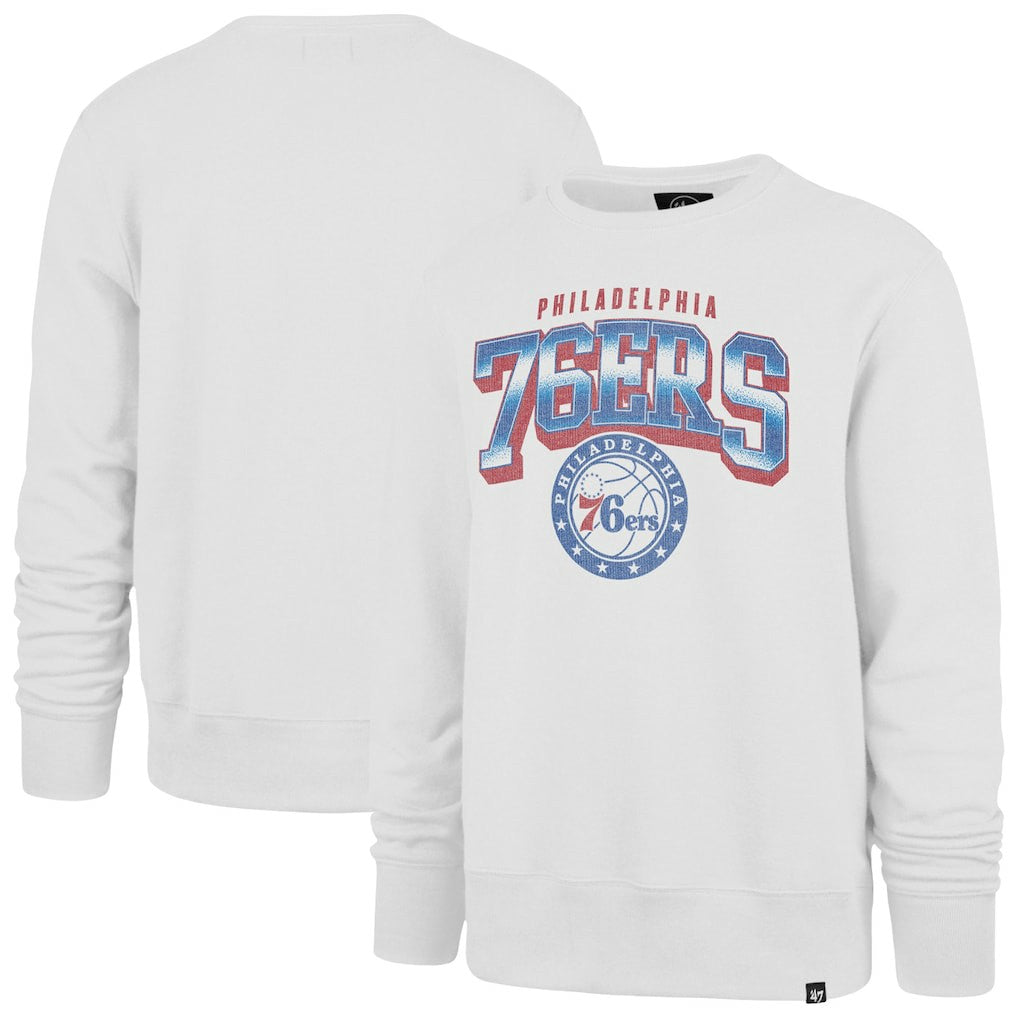Philadelphia 76ers '47 Big & Tall Spotlight Headline Pullover Sweatshirt Cream - 47 brand