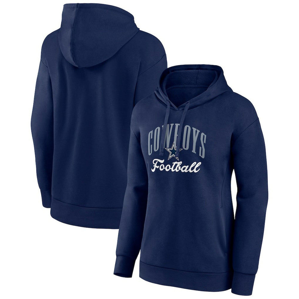 Dallas Cowboys Women's Victory Script Pullover Hoodie - Navy Hoodies