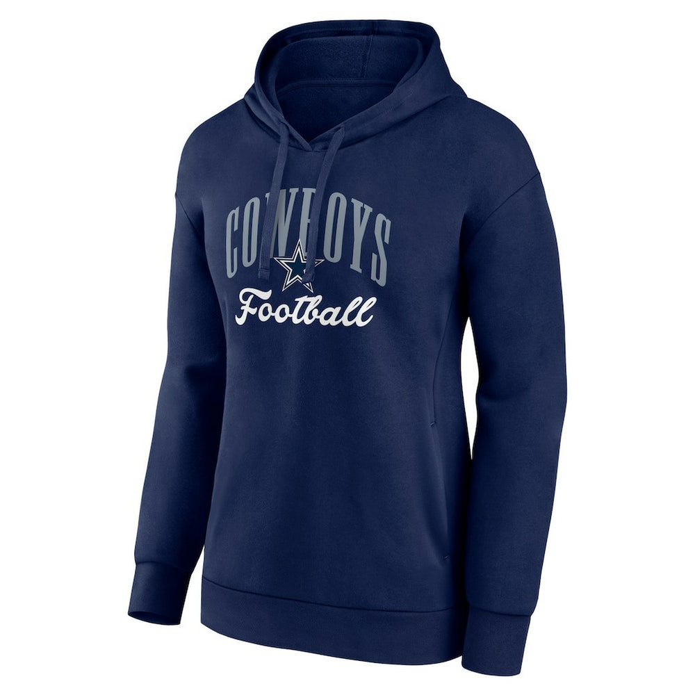 Dallas Cowboys Women's Victory Script Pullover Hoodie - Navy Hoodies