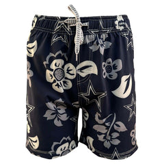 Dallas Cowboys Wes & Willy Youth Floral Volley Swim Trunks - Navy