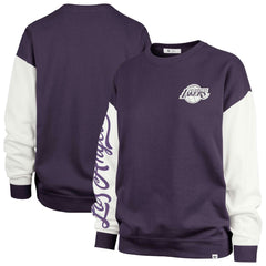 Los Angeles Lakers '47 Women's Rise Andie Pullover Sweatshirt Oversized Pullover Sweatshirt Purple - 47 brand