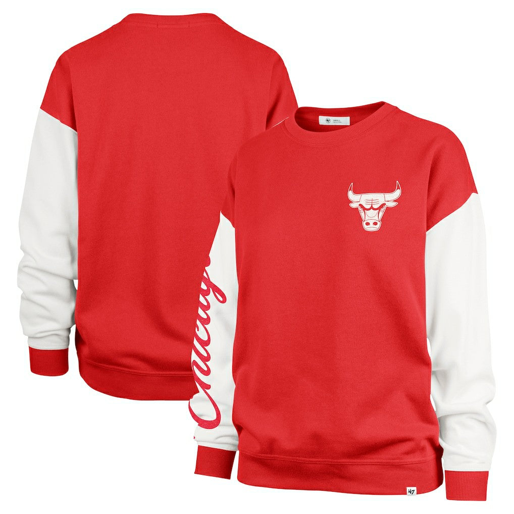 Chicago Bulls '47 Women's Rise Andie Oversized Pullover Sweatshirt Red - 47 brand