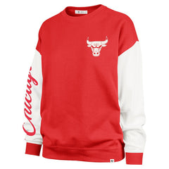 Chicago Bulls '47 Women's Rise Andie Oversized Pullover Sweatshirt Red - 47 brand