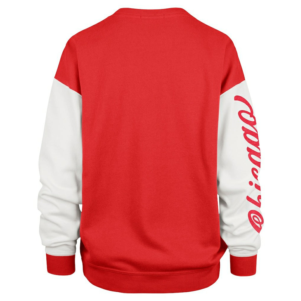 Chicago Bulls '47 Women's Rise Andie Oversized Pullover Sweatshirt Red - 47 brand