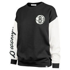 Brooklyn Nets '47 Women's Rise Andie Oversized Pullover Sweatshirt Black - 47 brand