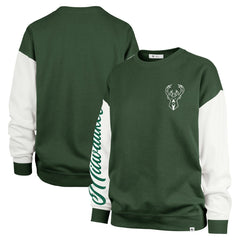 Milwaukee Bucks '47 Women's Rise Andie Oversized Pullover Sweatshirt Hunter Green - 47 brand