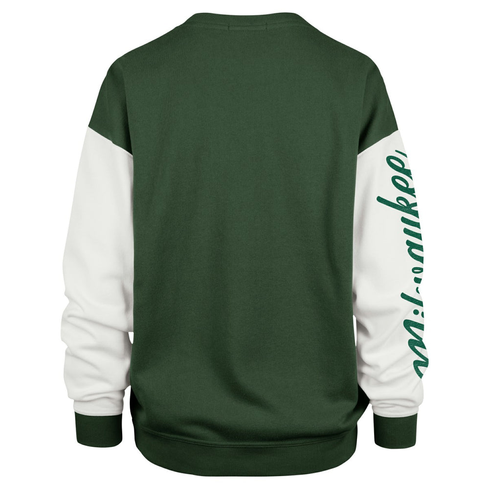 Milwaukee Bucks '47 Women's Rise Andie Oversized Pullover Sweatshirt Hunter Green - 47 brand
