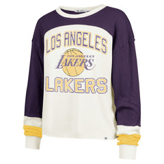 Los Angeles Lakers '47 Women's Curve Raglan Long Sleeve T-Shirt Cream - 47 brand