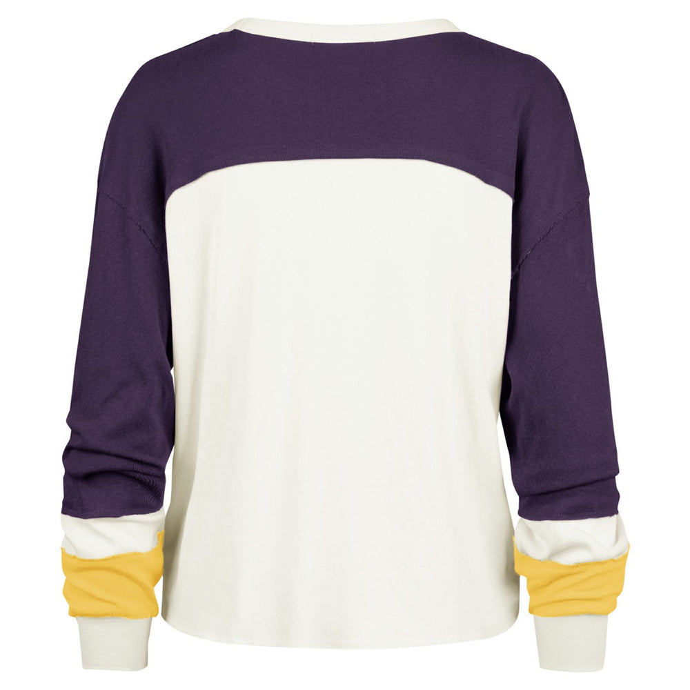 Los Angeles Lakers '47 Women's Curve Raglan Long Sleeve T-Shirt Cream - 47 brand