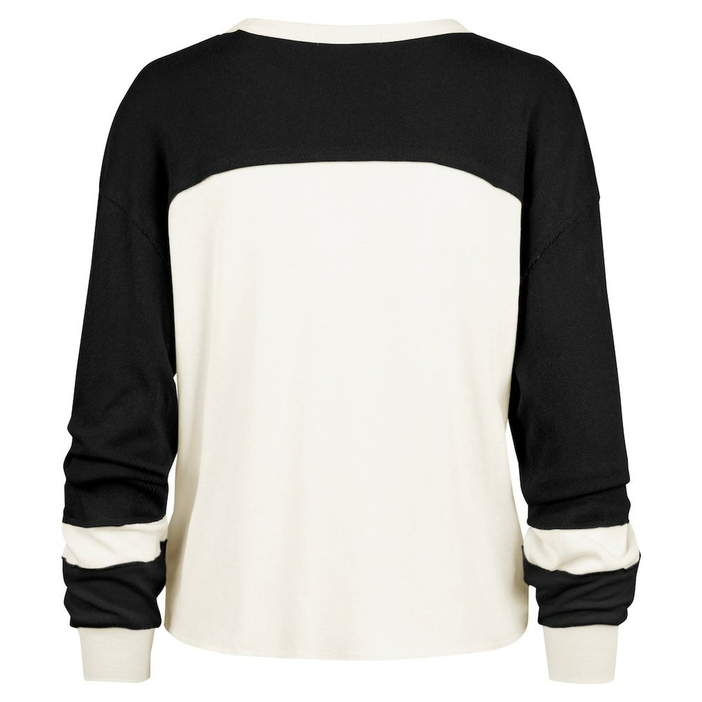 Brooklyn Nets '47 Women's Curve Raglan Long Sleeve T-Shirt Cream - 47 brand