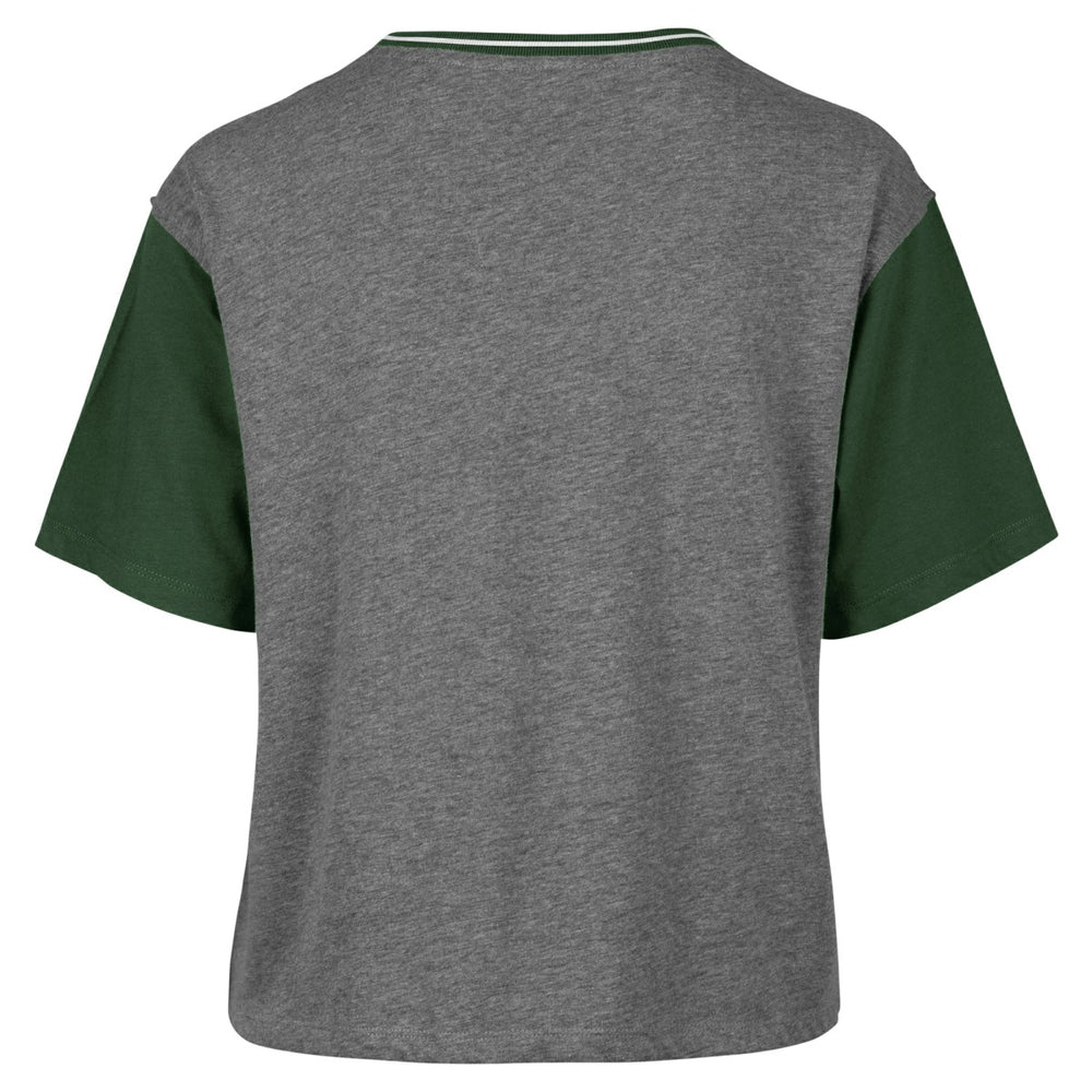 Milwaukee Bucks '47 Women's Rise Clubhouse Ziggy Color Block T-Shirt Gray - 47 brand outlet
