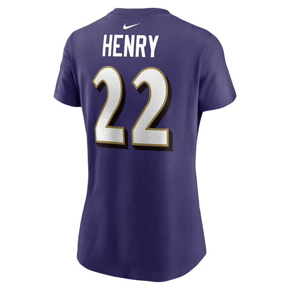 Derrick Henry Baltimore Ravens Women's Player Name & Number T-Shirt - Purple T-shirts