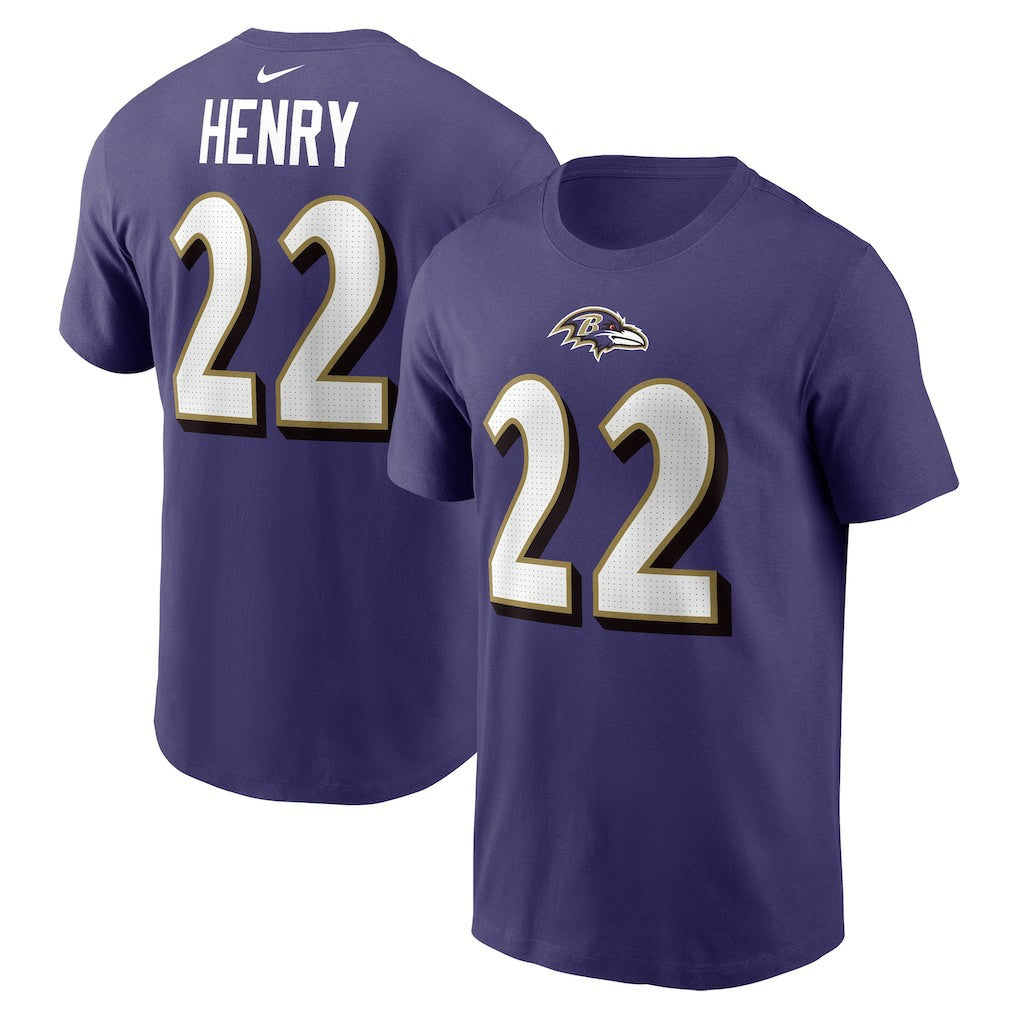 Derrick Henry Baltimore Ravens Player Name & Number T-Shirt - Purple T-shirts