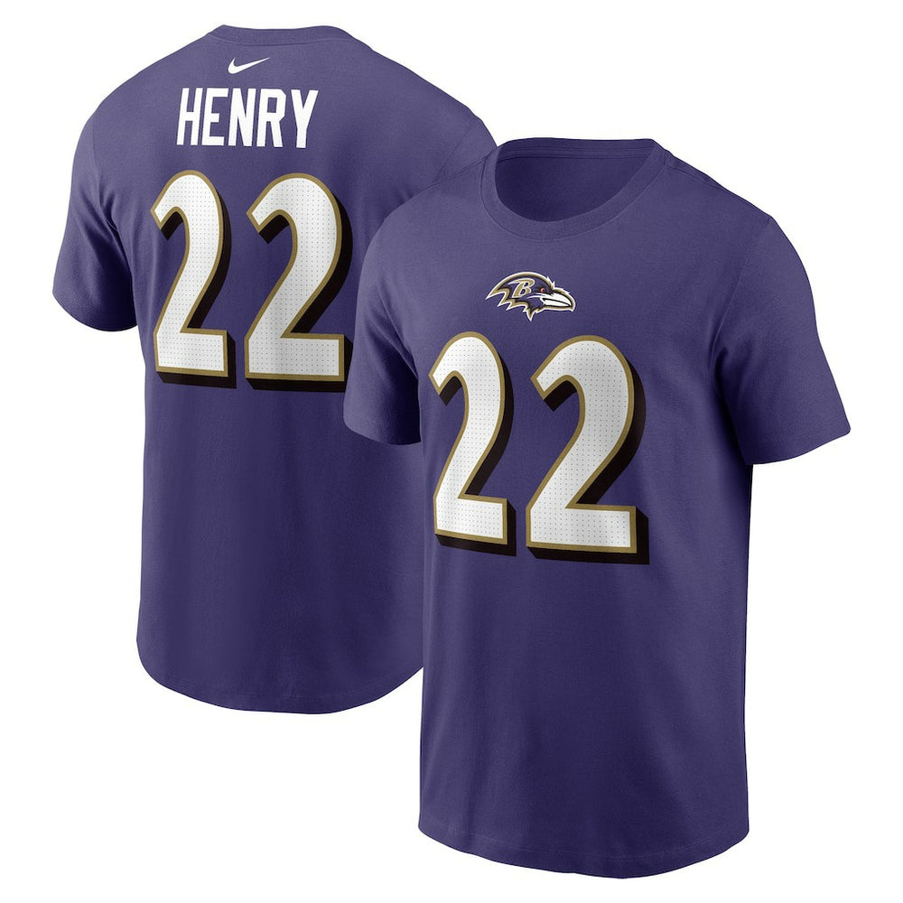 Derrick Henry Baltimore Ravens Player Name & Number T-Shirt - Purple T-shirts