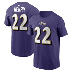 Derrick Henry Baltimore Ravens Player Name & Number T-Shirt - Purple T-shirts