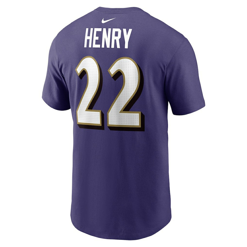 Derrick Henry Baltimore Ravens Player Name & Number T-Shirt - Purple T-shirts
