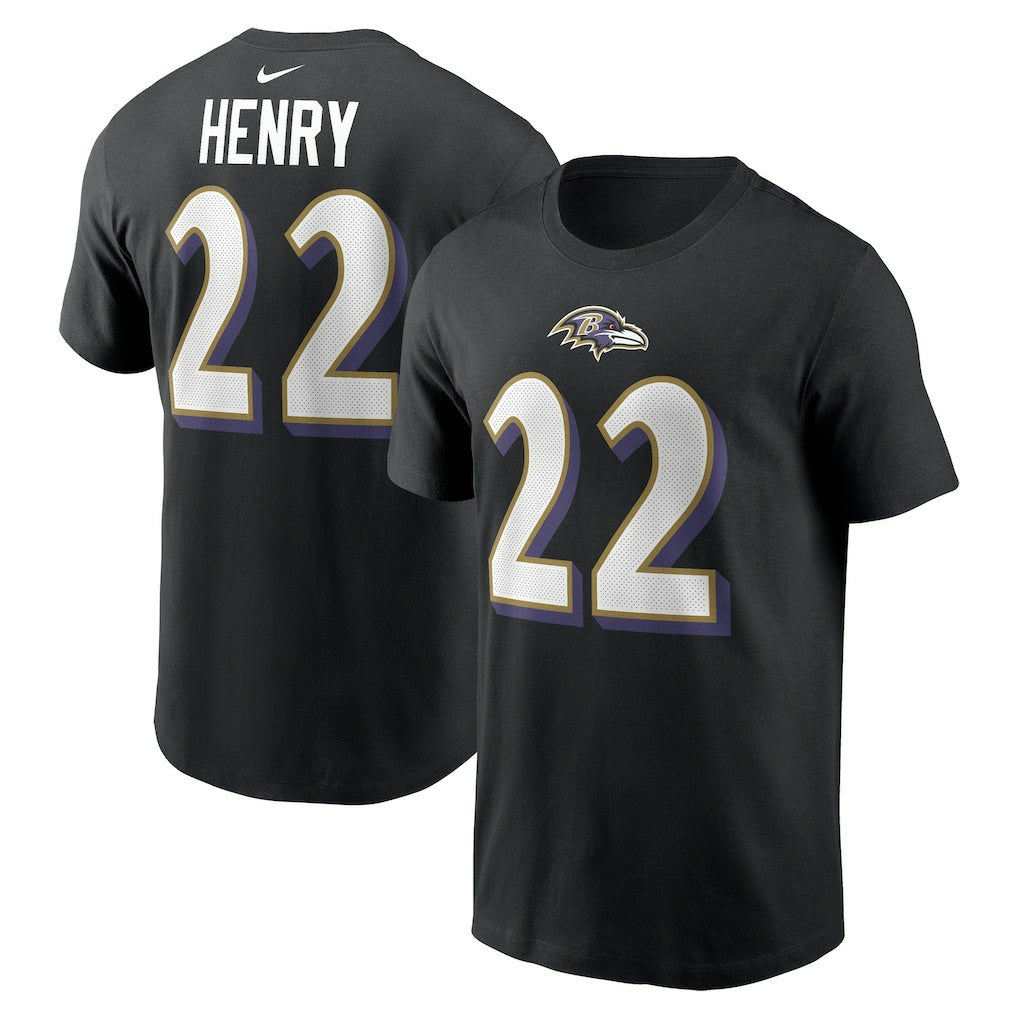 Derrick Henry Baltimore Ravens Player Name & Number T-Shirt - Black T-shirts