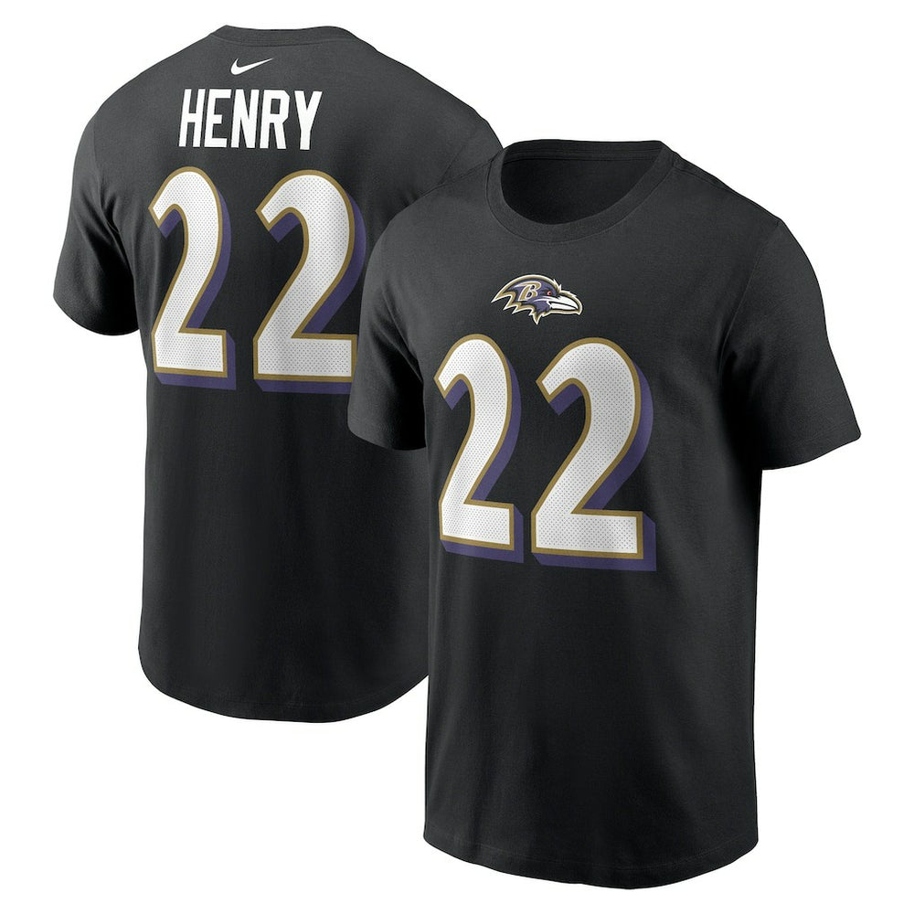 Derrick Henry Baltimore Ravens Player Name & Number T-Shirt - Black T-shirts