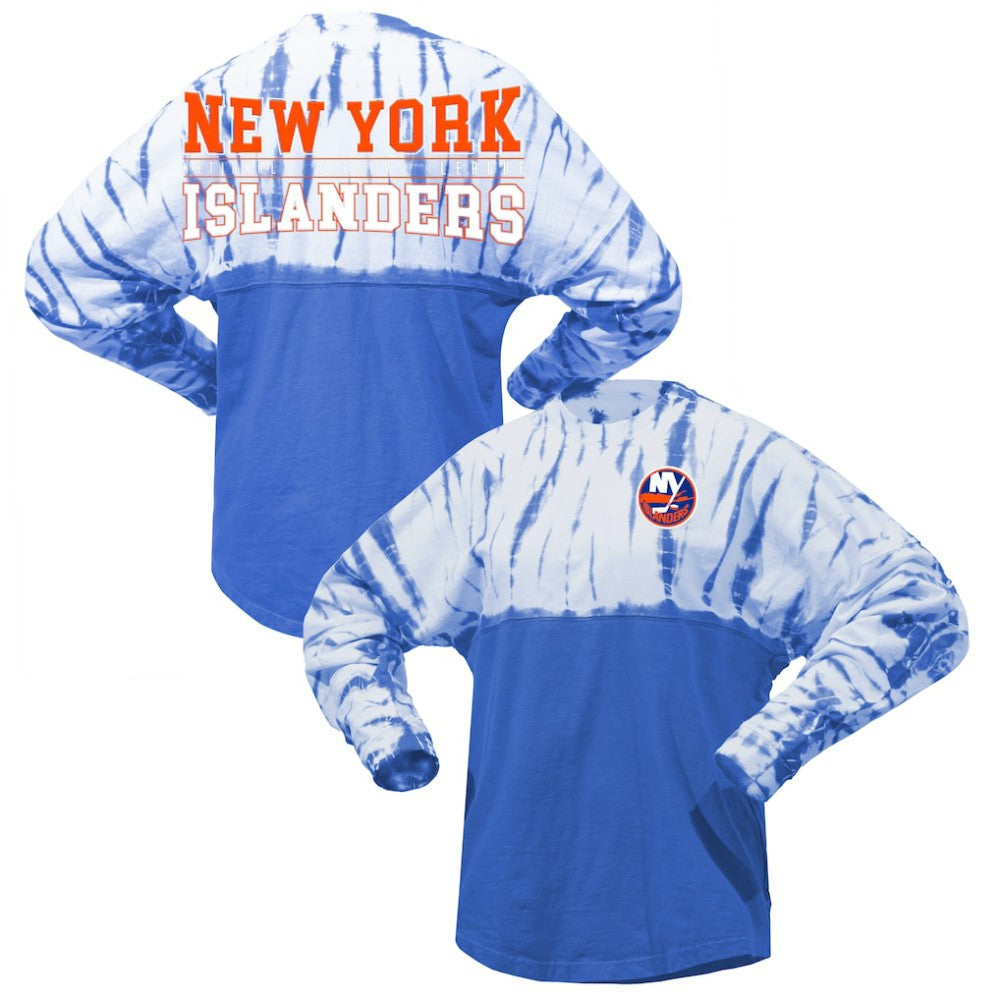 New York Islanders Spirit Jersey Unisex Crystal Half Dye Long Sleeve T-Shirt - Royal | US 201405552