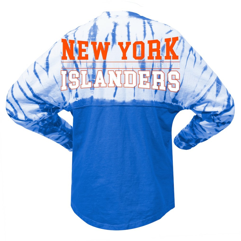 New York Islanders Spirit Jersey Unisex Crystal Half Dye Long Sleeve T-Shirt - Royal | US 201405552