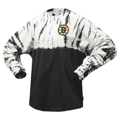 Boston Bruins Spirit Jersey Unisex Crystal Half Dye Long Sleeve T-Shirt - Black | US 201405565