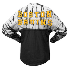 Boston Bruins Spirit Jersey Unisex Crystal Half Dye Long Sleeve T-Shirt - Black | US 201405565