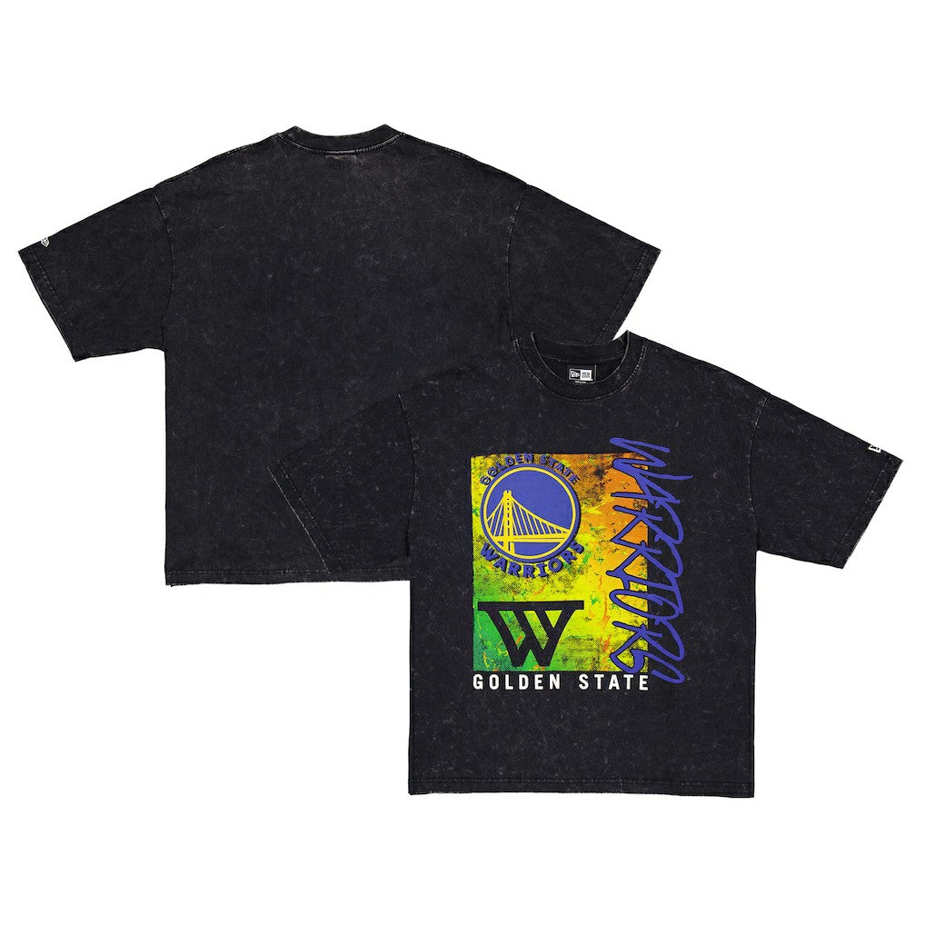 Golden State Warriors Sport Classics Enzyme Washed T-Shirt Black - New Era
