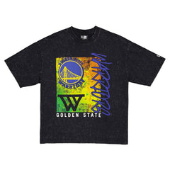 Golden State Warriors Sport Classics Enzyme Washed T-Shirt Black - New Era