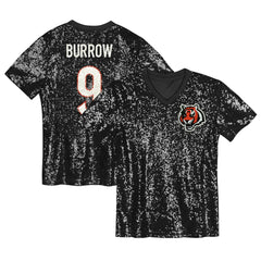 Joe Burrow Cincinnati Bengals Women's Player Name & Number V-Neck Fashion Jersey - Black Jerseys