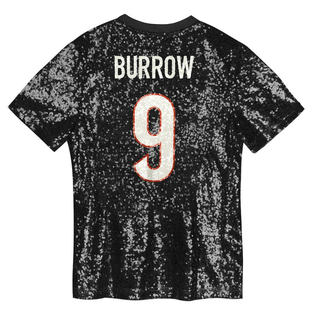 Joe Burrow Cincinnati Bengals Women's Player Name & Number V-Neck Fashion Jersey - Black Jerseys