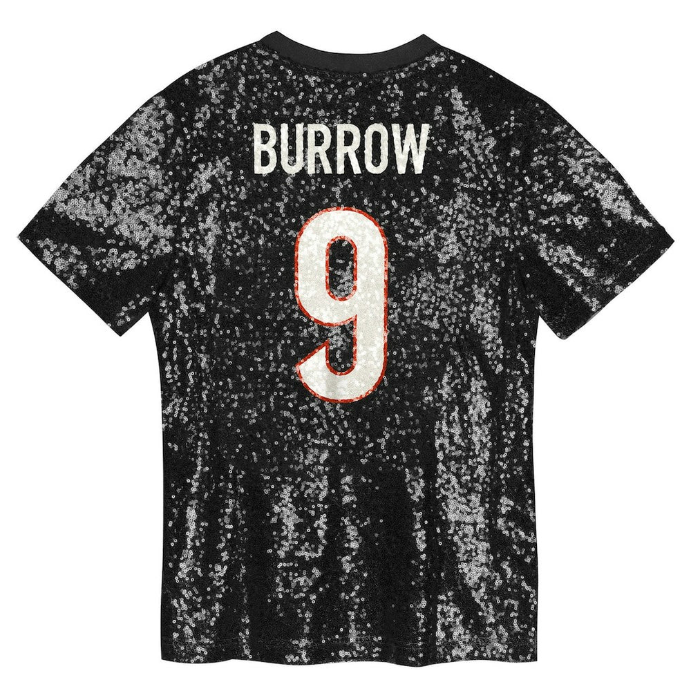 Joe Burrow Cincinnati Bengals Women's Player Name & Number V-Neck Fashion Jersey - Black Jerseys