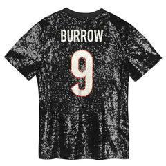 Joe Burrow Cincinnati Bengals Women's Player Name & Number V-Neck Fashion Jersey - Black Jerseys