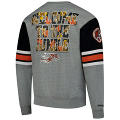 Cincinnati Bengals All Over 4.0 Vintage Logo Pullover Sweatshirt - Heather Gray Pullover