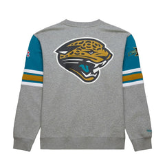 Jacksonville Jaguars All Over 4.0 Vintage Logo Pullover Sweatshirt - Heather Gray Pullover
