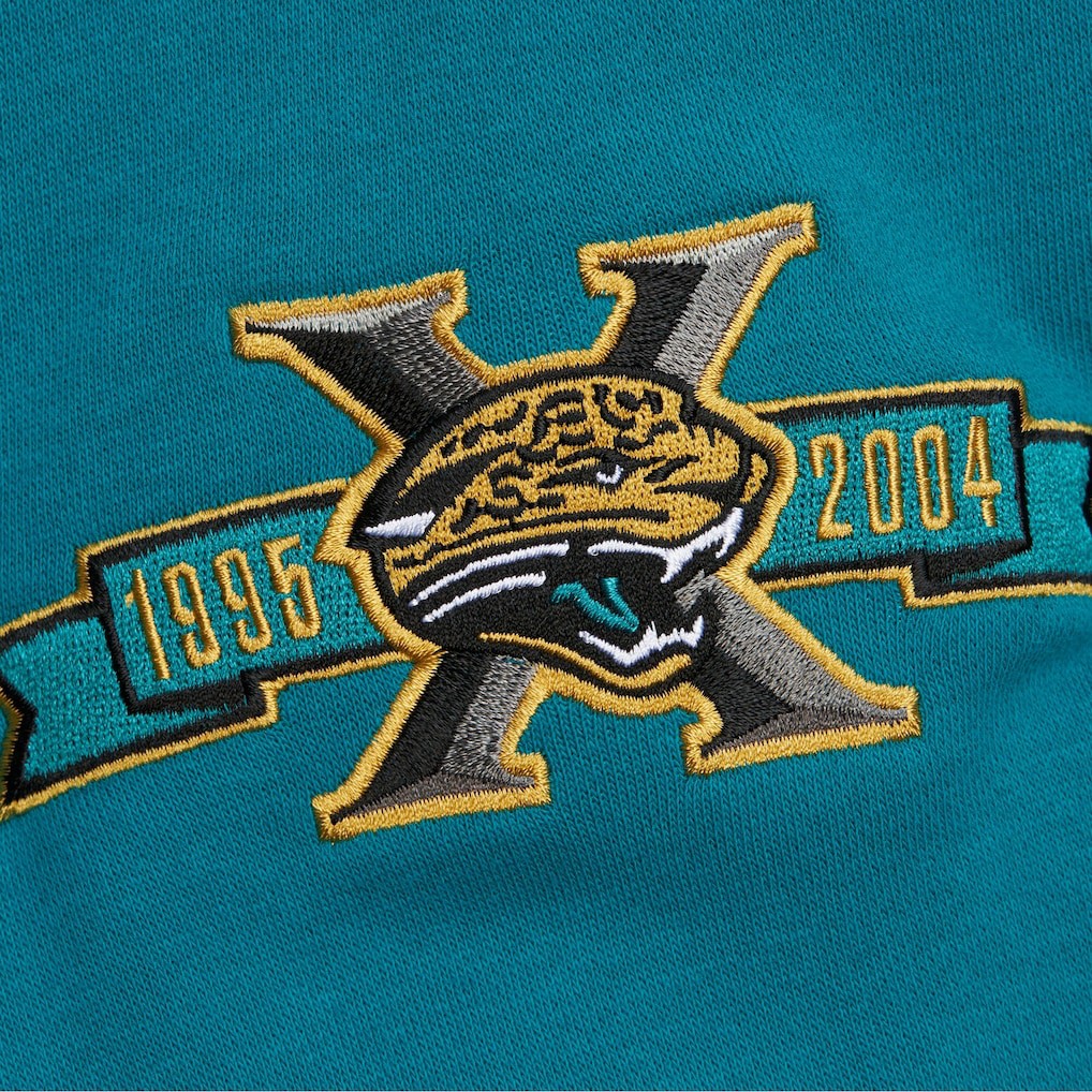 Jacksonville Jaguars All Over 4.0 Vintage Logo Pullover Sweatshirt - Heather Gray Pullover