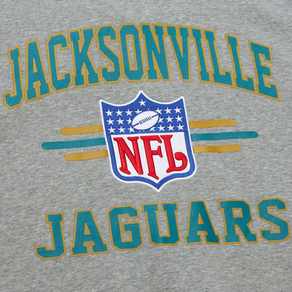 Jacksonville Jaguars All Over 4.0 Vintage Logo Pullover Sweatshirt - Heather Gray Pullover