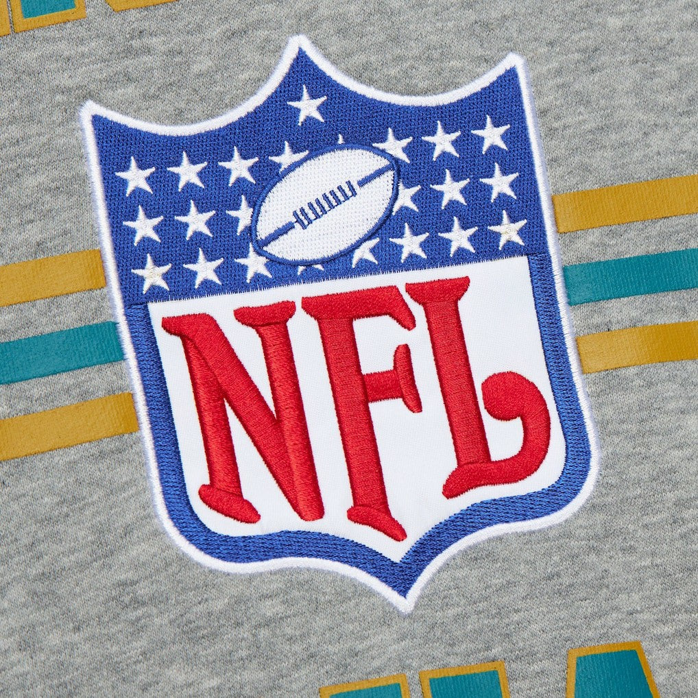 Jacksonville Jaguars All Over 4.0 Vintage Logo Pullover Sweatshirt - Heather Gray Pullover