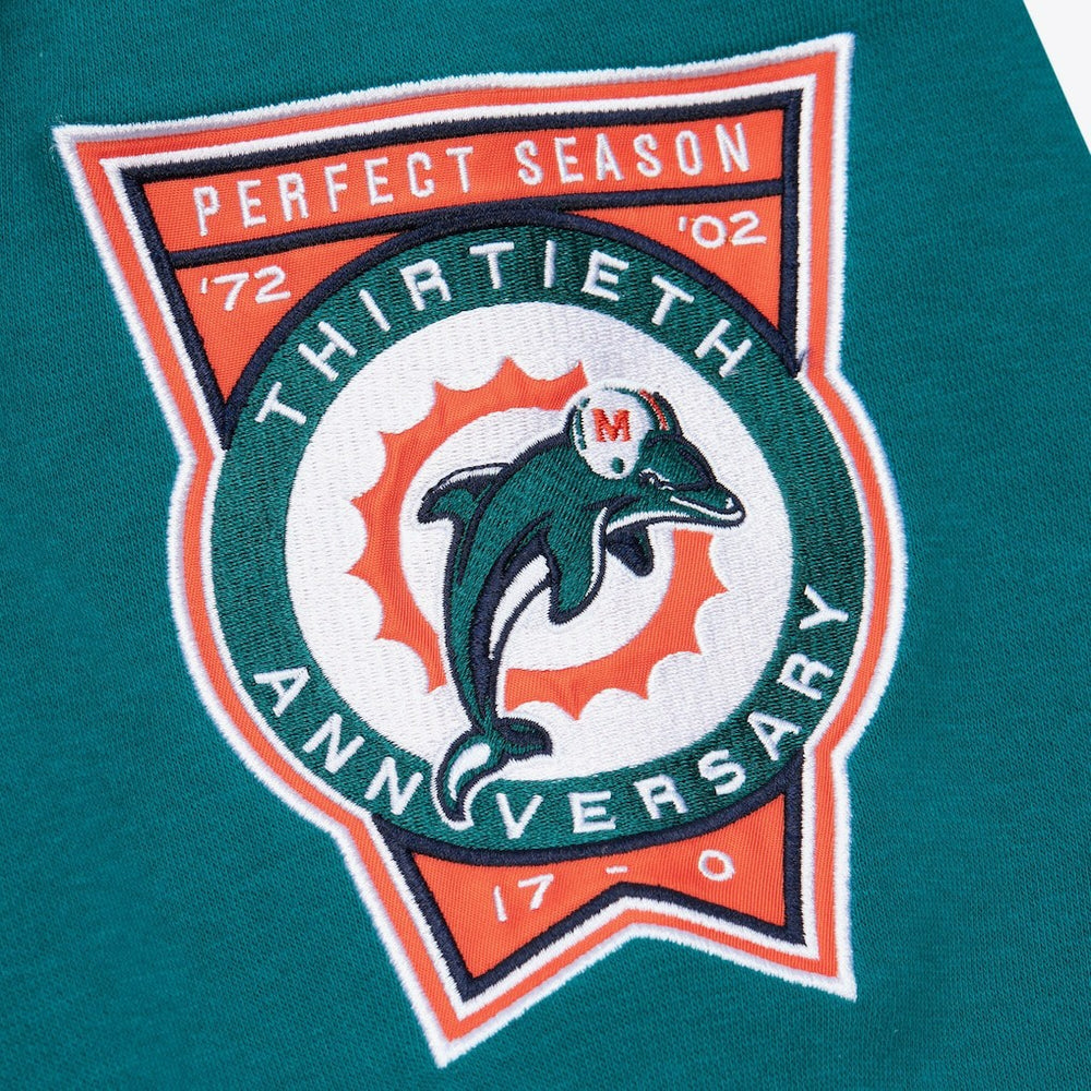 Miami Dolphins All Over 4.0 Vintage Logo Pullover Sweatshirt - Heather Gray Pullover