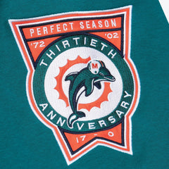 Miami Dolphins All Over 4.0 Vintage Logo Pullover Sweatshirt - Heather Gray Pullover