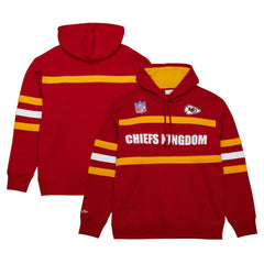 Kansas City Chiefs Vintage Logo Head Coach Fleece Pullover Hoodie - Red Hoodies